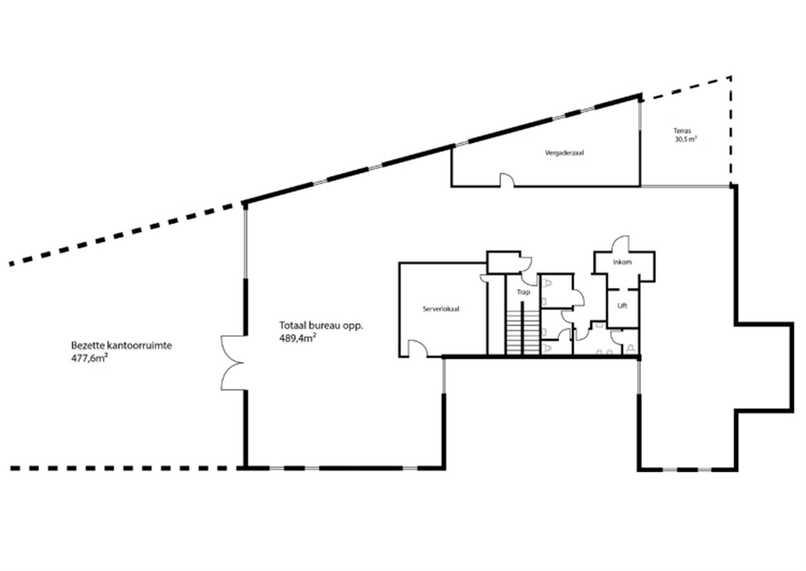 Atypisch kantoorgebouw naast de luchthaven biedt een opsplitsbare ruimte vanaf 440m² op het 1e verdiep. foto 9