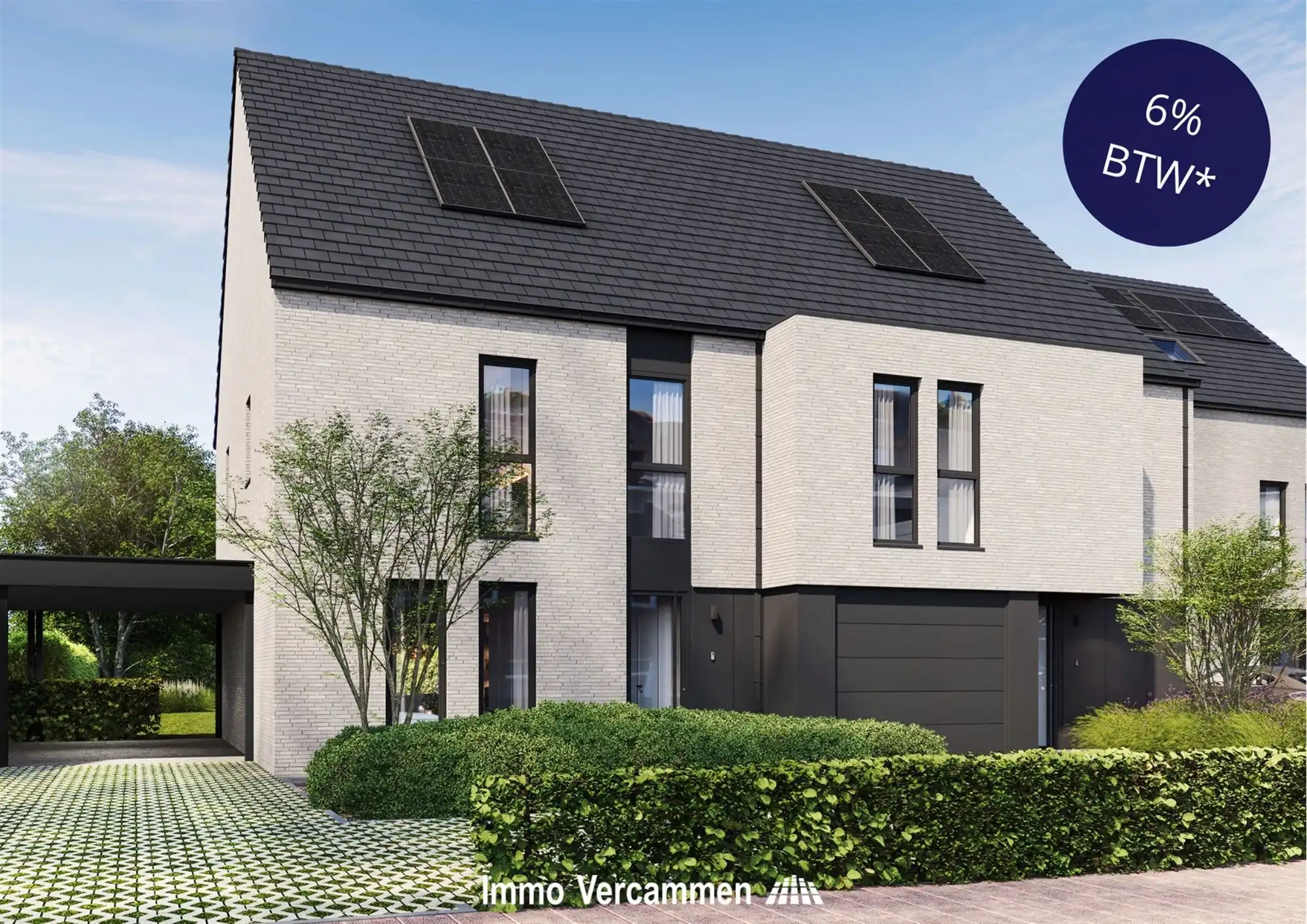 Kwalitatief afgewerkte, halfopen bebouwing te Putte foto {{pictureIndex}}