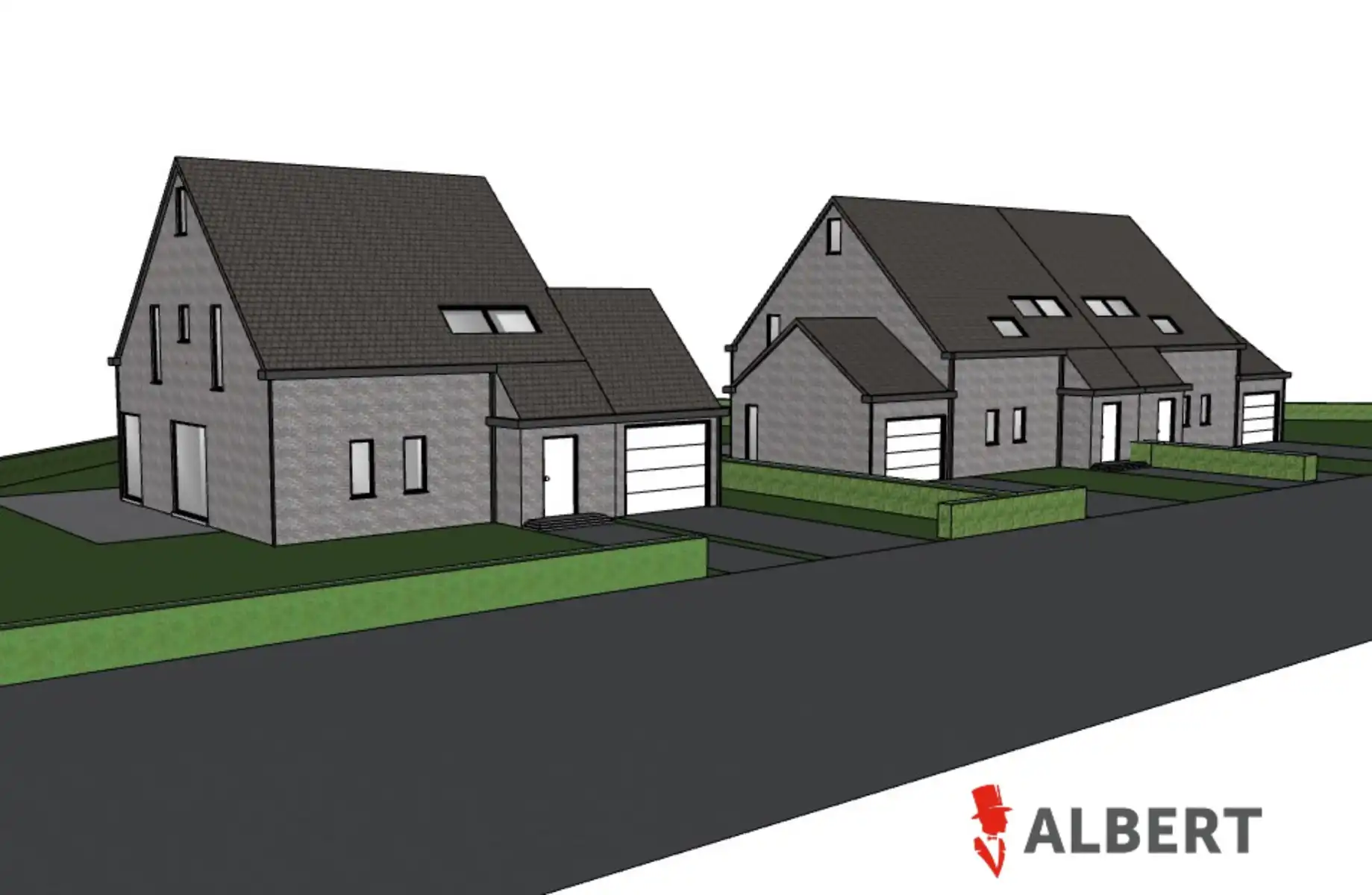 Bouwgrond voor 1 open en 2 halfopen bebouwing(en) foto {{pictureIndex}}