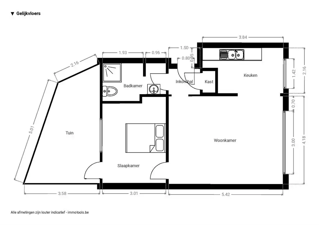 Instapklaar gelijkvloers appartement met gezellige koer foto 16