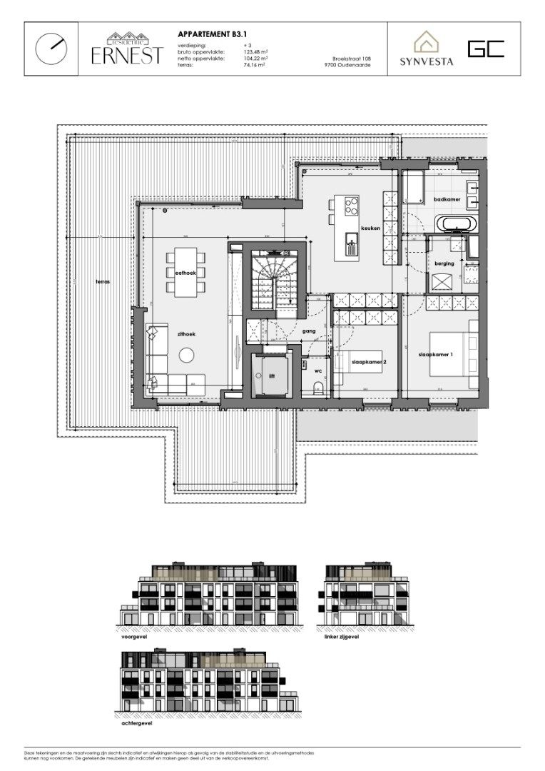 Ruime penthouse met 2-slaapkamers in nieuwbouwproject Ernest foto 3