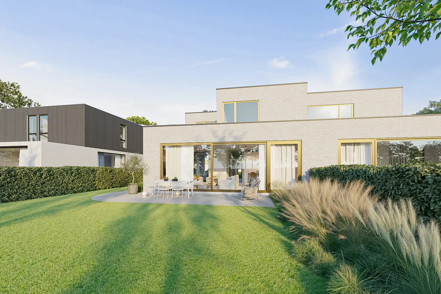 Nieuwbouwwoning op plan met 3 slaapkamers en bureau foto 2