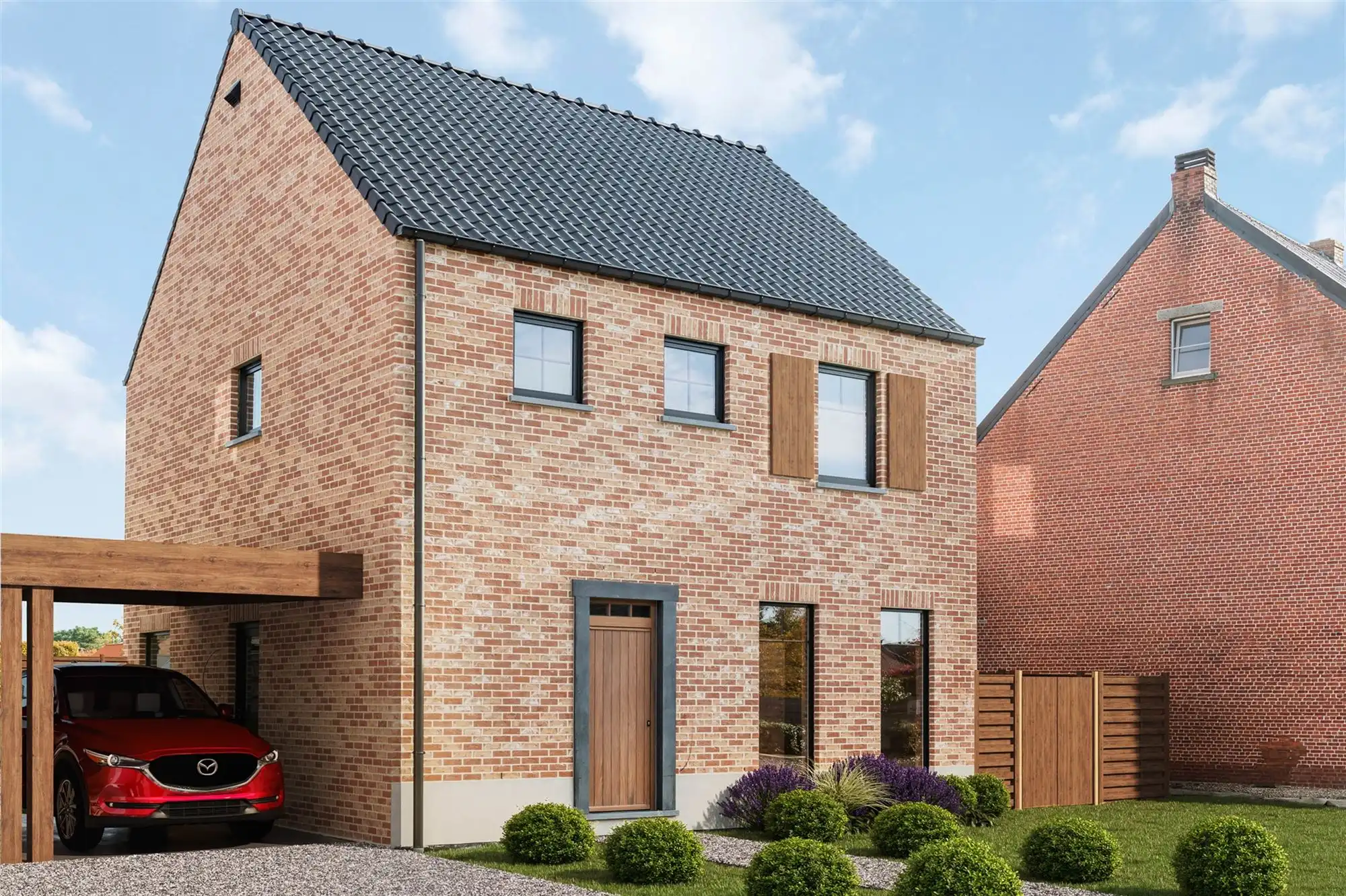 NIEUWBOUWWONING OP UNIEK PERCEEL MET MAAR LIEFST 34M STRAATBREEDTE! foto {{pictureIndex}}