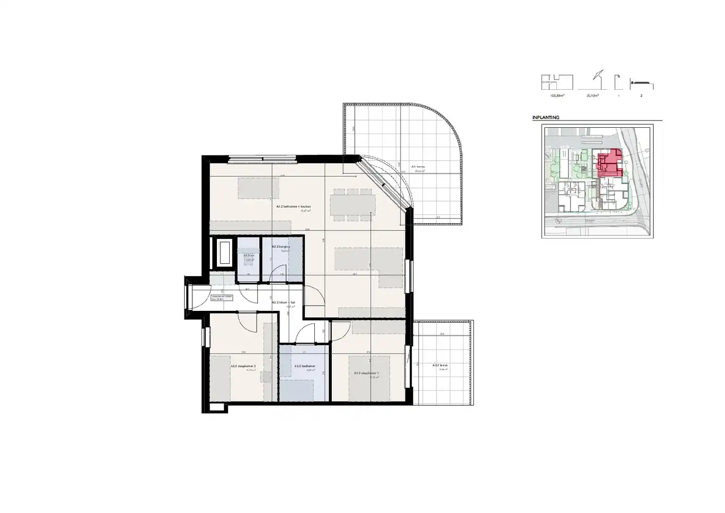 Penthouse met 2 slaapkamers foto 3