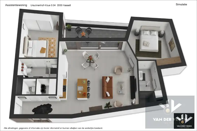 SERVICEFLAT 2 SLPK 2 BADK PAL IN CENTRUM HASSELT foto 19