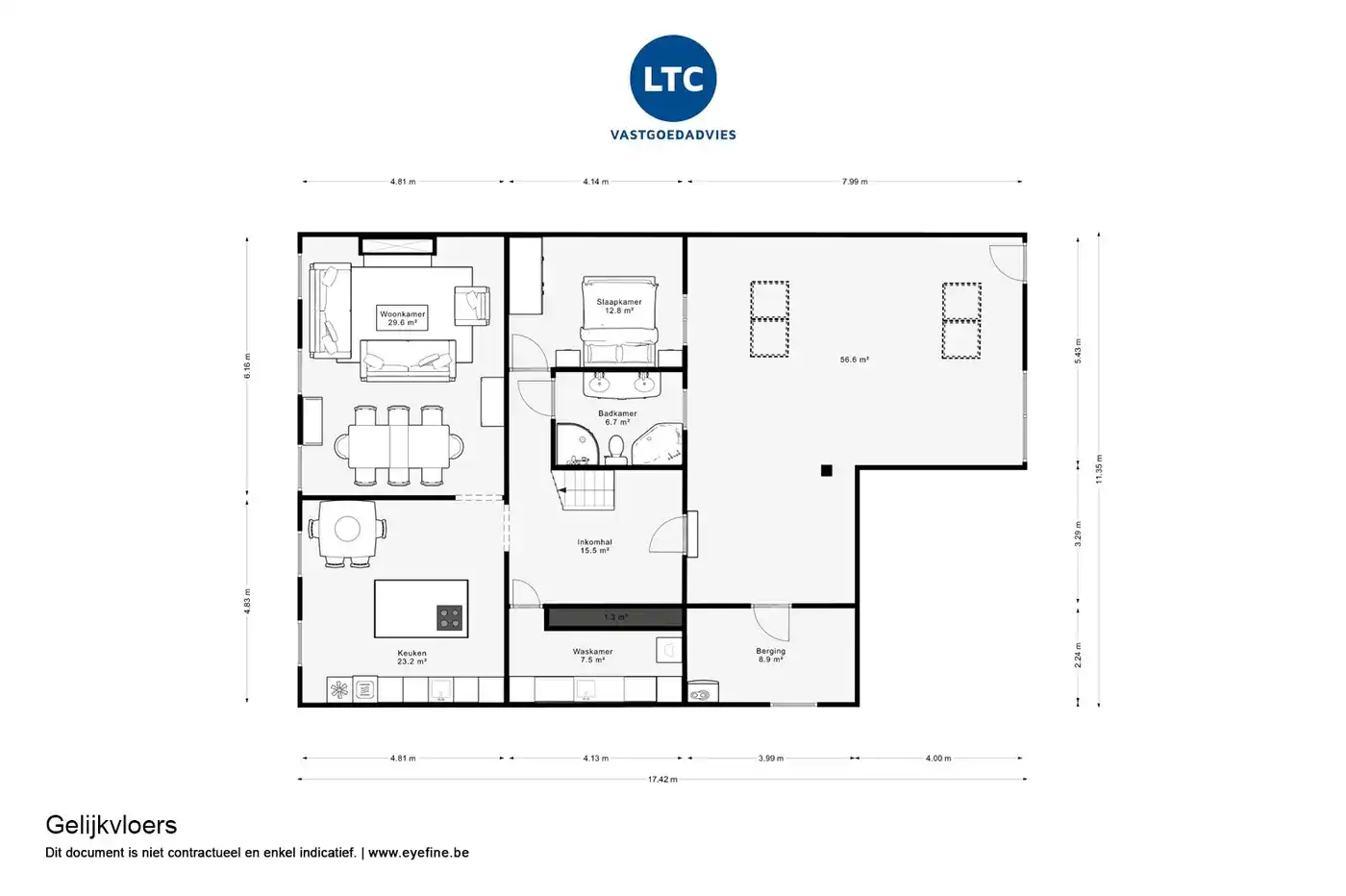 Ruim duplex met 3 slpks en praktijk/hobbyruimte foto 19