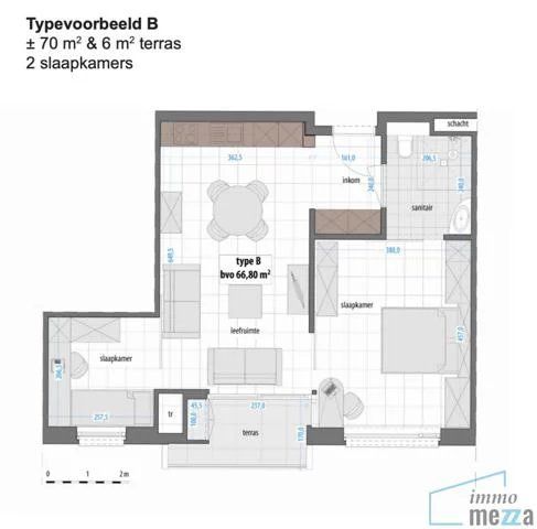 Energiezuinig tweeslaapkamer assistentiewoning te Halen. foto 9