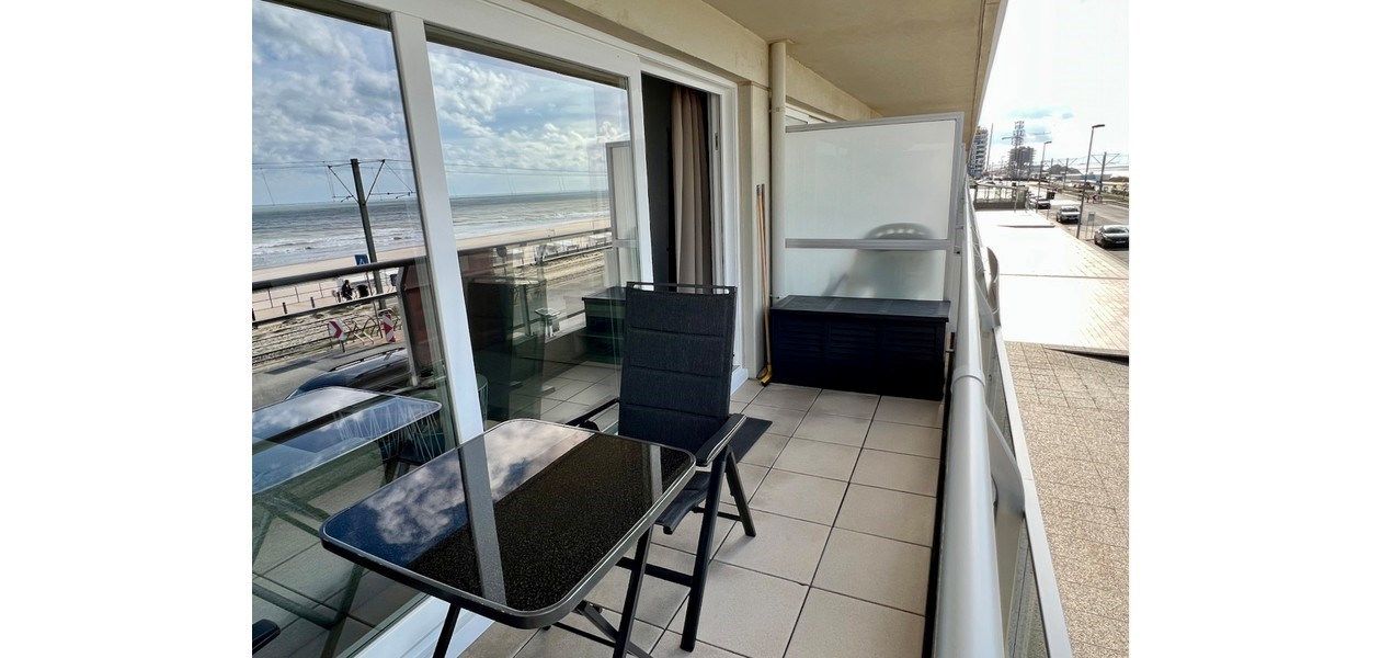 Gemeubeld appartement met 1 slaapkamer - frontaal zeezicht foto 15
