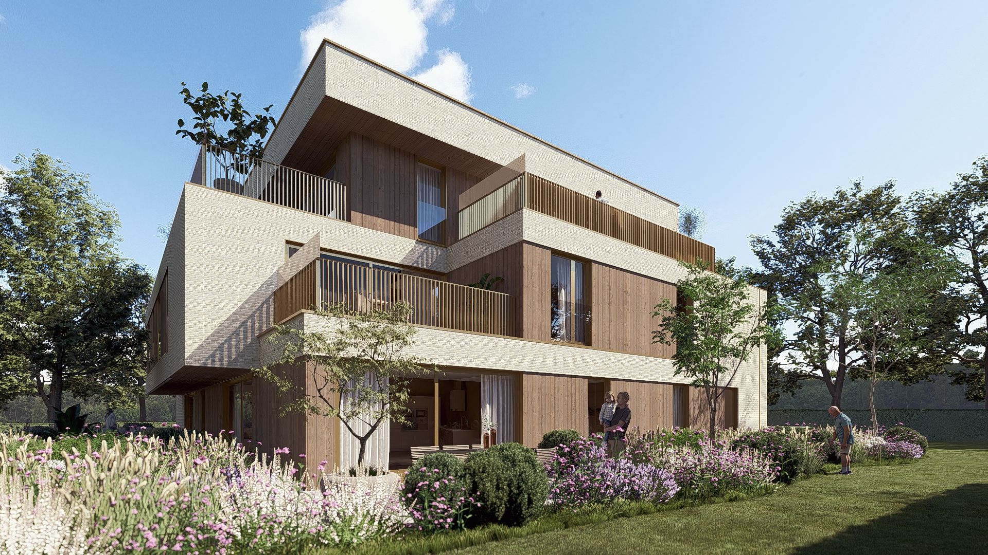 1.2  Luxueus en stijlvol nieuwb. appartement met 3 slpks, badk., dubbele garagebox en kelderberging inbegrepen in de prijs. foto 4