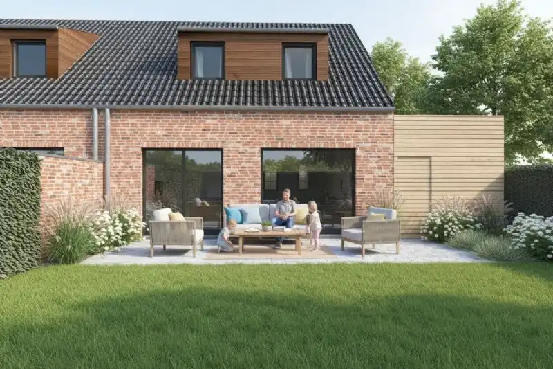 Nieuw te bouwen halfopen woning te Westrozebeke. foto 2