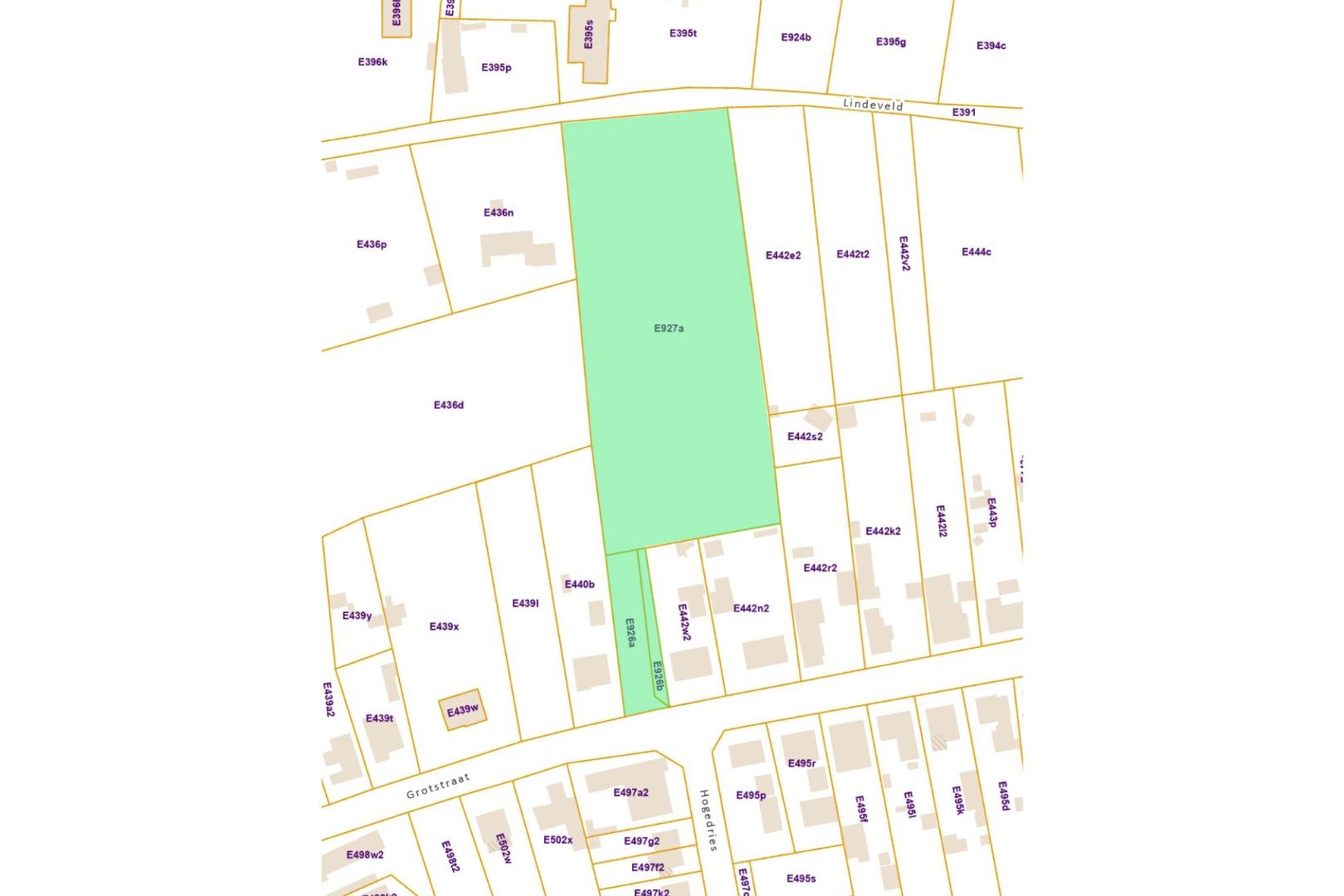 Perceel bouwgrond voor open bebouwing (09a26ca) met achterliggend landbouwstuk (1ha35a50ca) foto 2