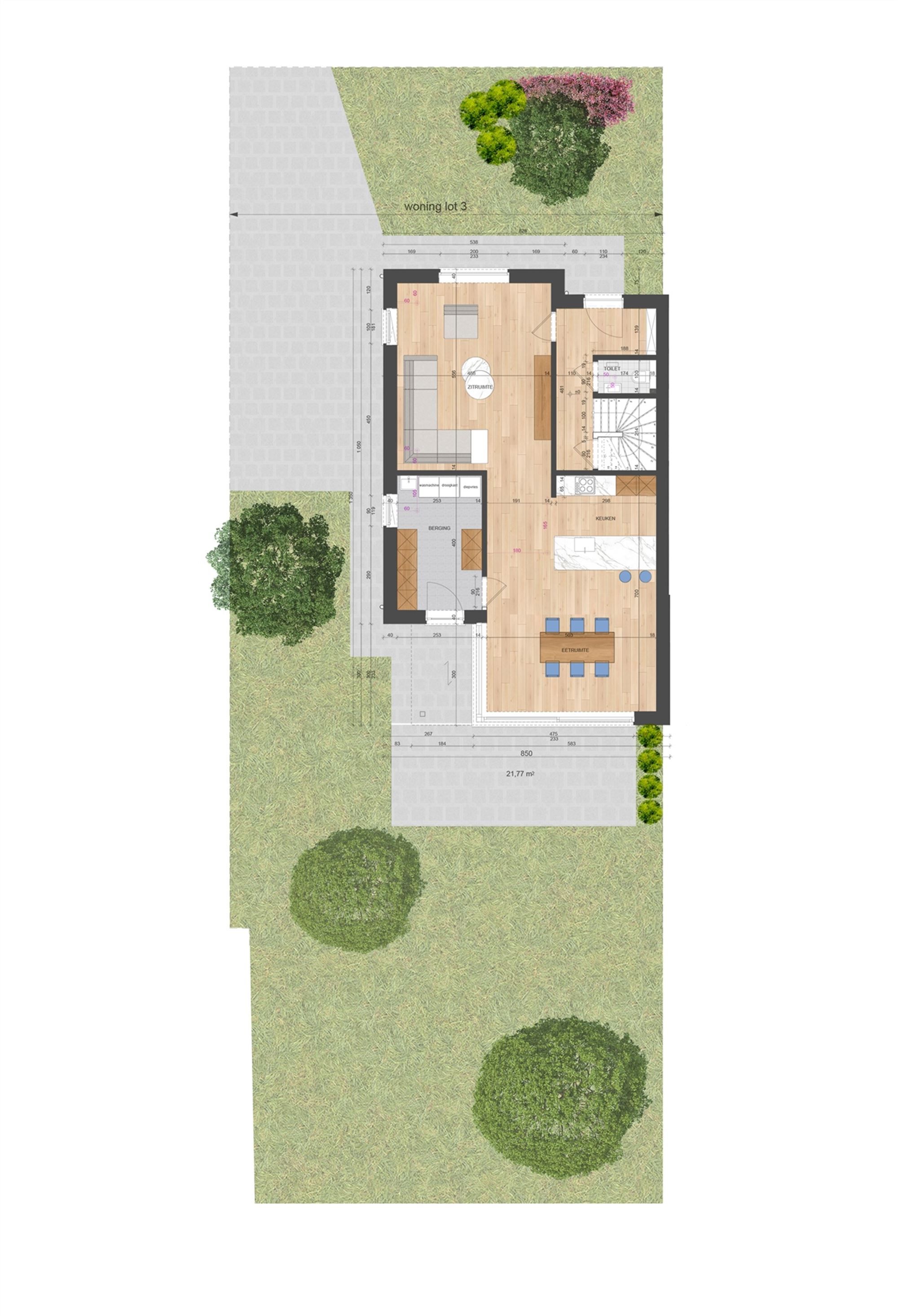 NIEUWBOUWWONING MET 3 SLAAPKAMERS UITERST CENTRAAL DOCH RUSTIG GELEGEN TE ZONHOVEN foto 5