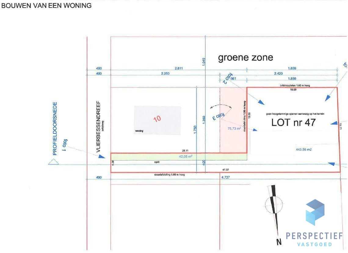 RUSTIG gelegen bouwgrond met een oppervlakte van 444m² foto 2