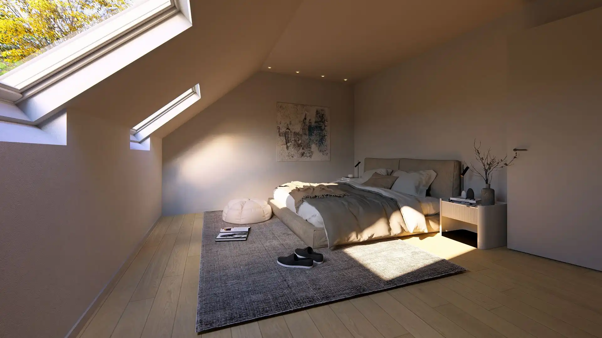 Royale nieuwbouw stapelwoning met 3 kamers op een centrale ligging in Desselgem met parking en ruim terras foto 6