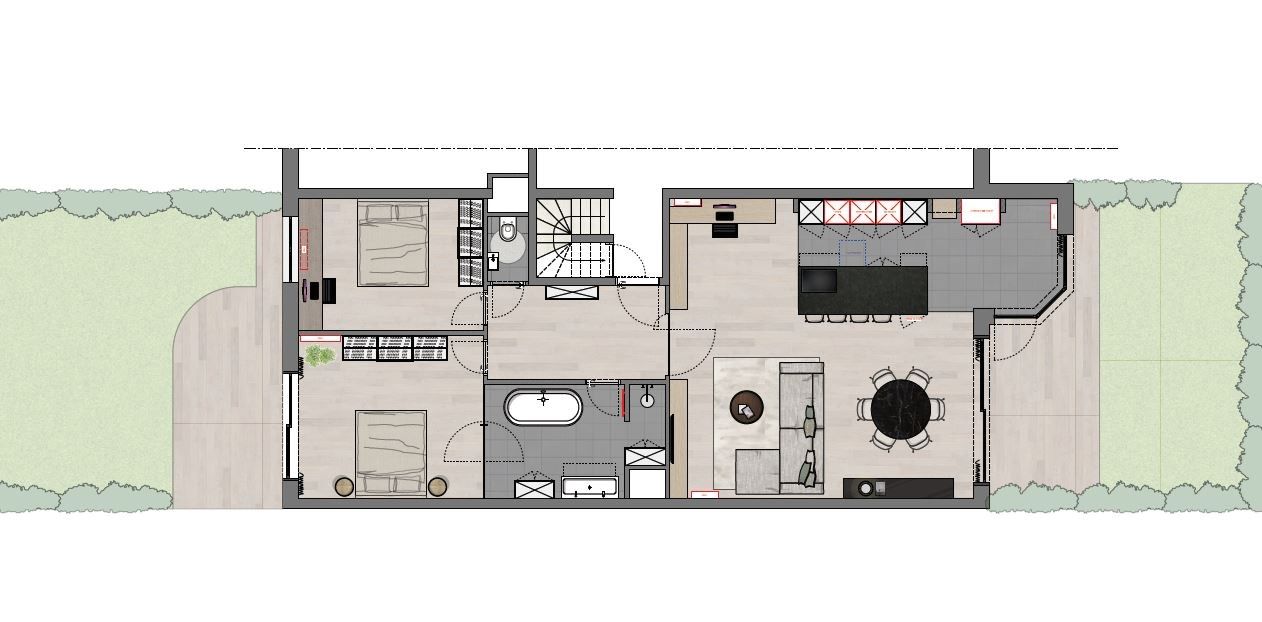 Luxueus gelijkvloers appartement met tuin foto 16
