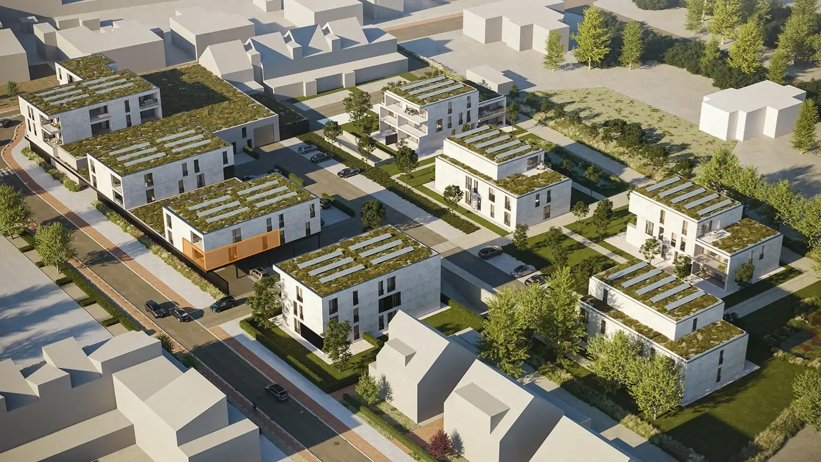 Penthouse met 1 slaapkamer – Nieuw, energiezuinig én met leuk terras in het gegeerde Koersel  foto {{pictureIndex}}