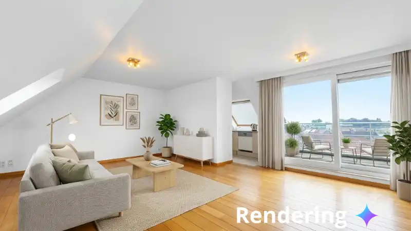 Prachtig Dakappartement met 2 slaapkamers en TERRAS te koop in Roeselare foto {{pictureIndex}}