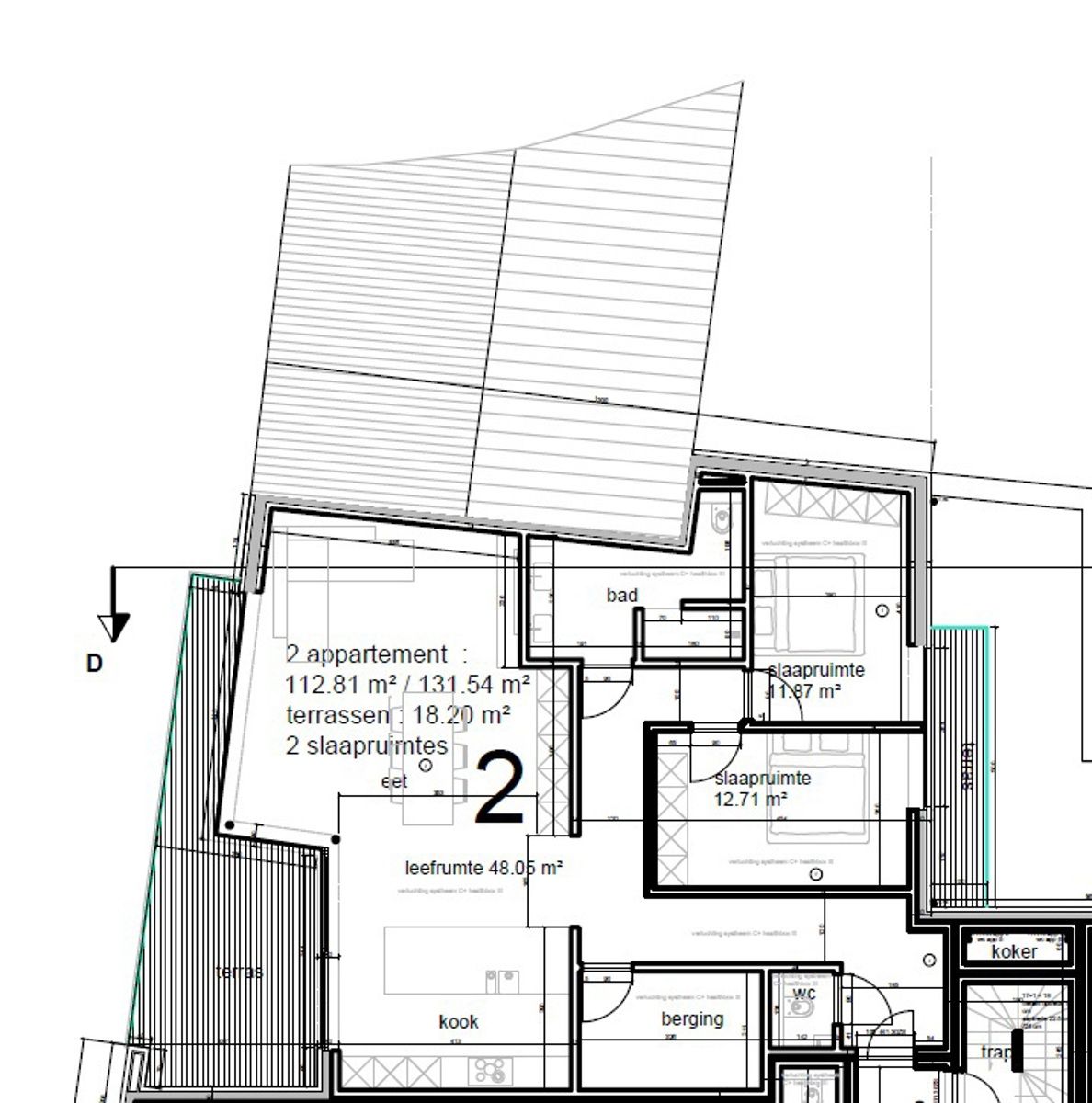 Nieuwbouwappartement met 2 slpks + terras foto 9