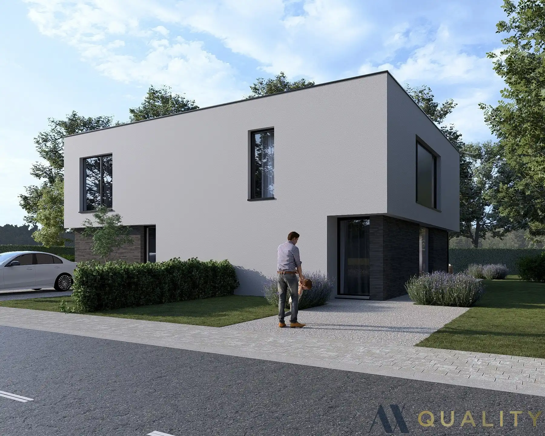Halfopen nieuwbouwwoning nabij het centrum van Bornem foto {{pictureIndex}}