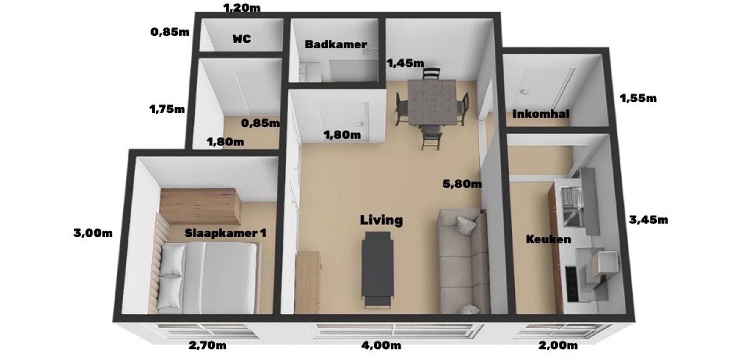 Centraal gelegen appartement met 1 SLPK! foto 12