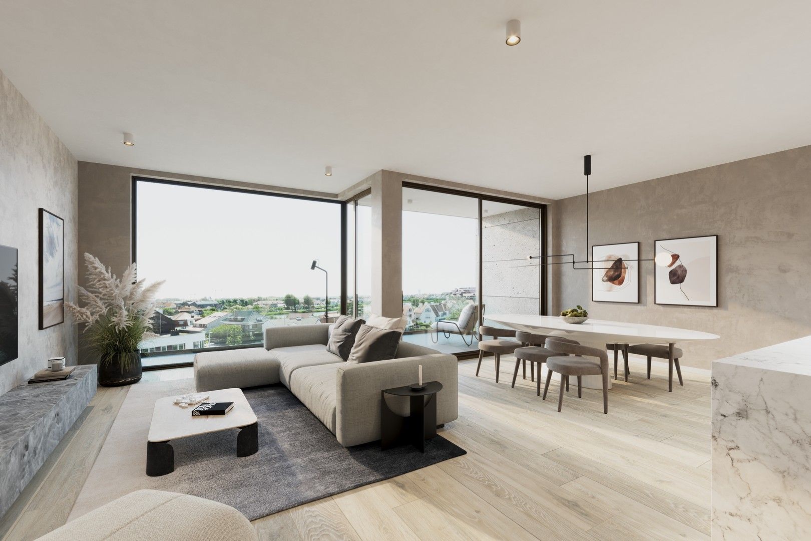 Nieuwbouwappartement genietend van open zichten gelegen op een centrale ligging te Knokke. foto 6