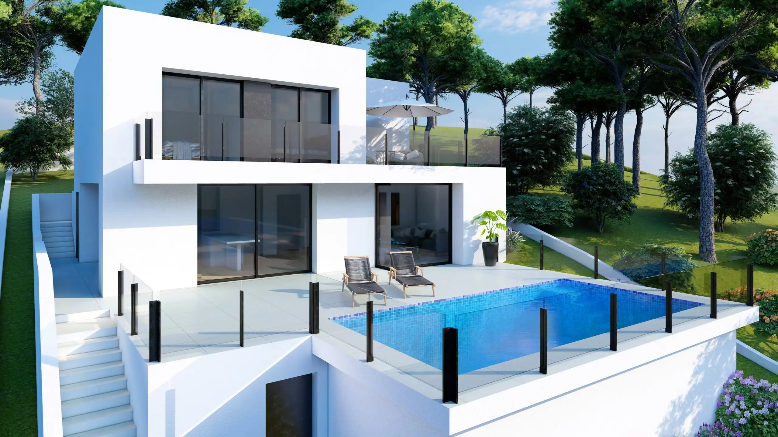 SPANJE VILLA- EXCLUSIEF GELEGEN  ZEEZICHT 2/bed/3/bad. foto 3