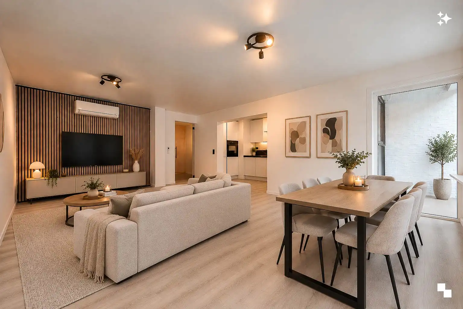 Gerenoveerd appartement met twee slaapkamers & airco in centrum Izegem foto 5