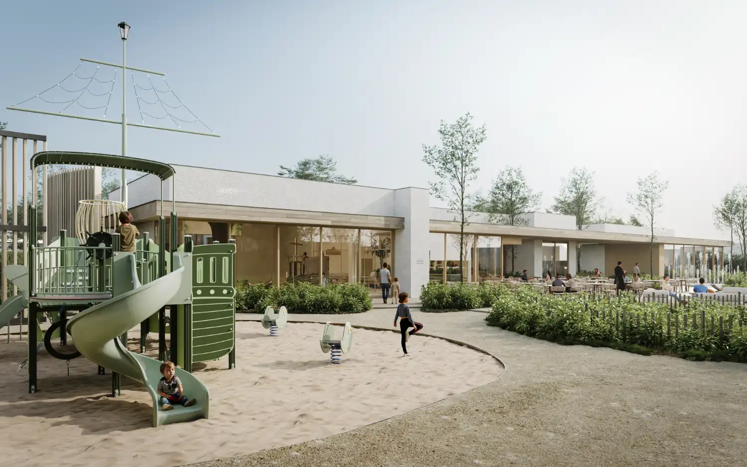 Nieuwbouwproject met vakantiewoningen en appartementen in een groene omgeving. foto 18