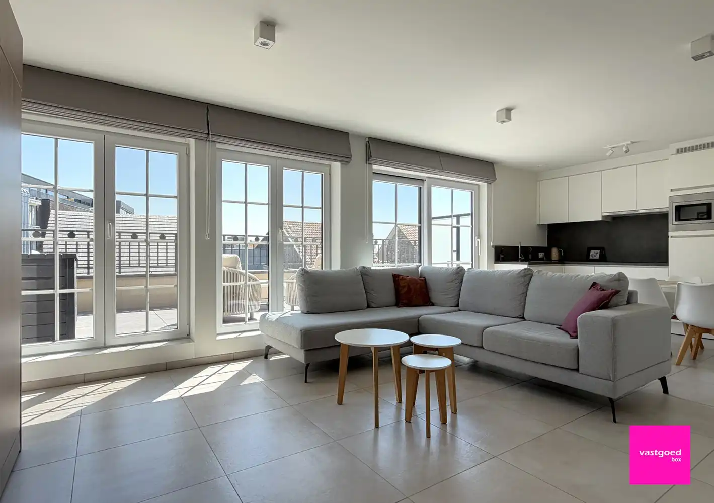Unieke penthouse studio met 2 grote terrassen, centrum Oostende foto 5