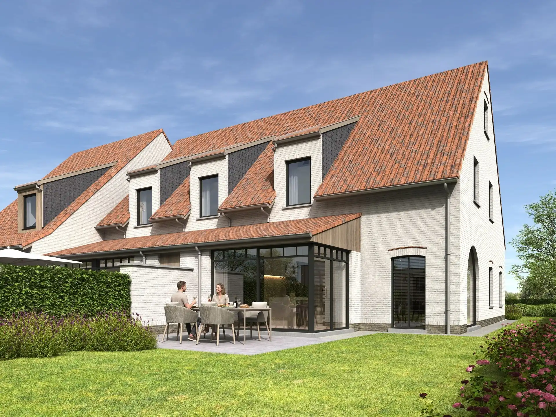 Half open nieuwbouwwoning - Landelijke stijl foto 2