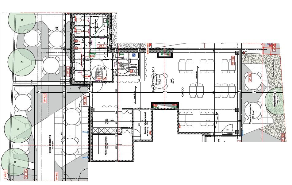 Brasserie te koop van 155 m2 met 135 m2 terras in centrum Anzegem foto 2