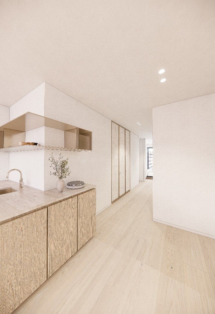 Nieuw appartement gelegen aan de zuidkant van het vernieuwde Burg. Fr. Desmidtplein. Gevelbreedte van ca. 8 meter. foto 9