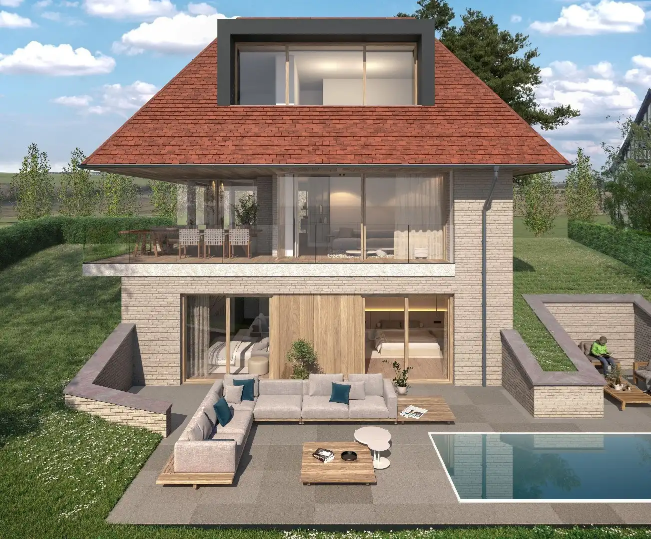 Nieuw te bouwen villa met goedgekeurde vergunning. foto {{pictureIndex}}