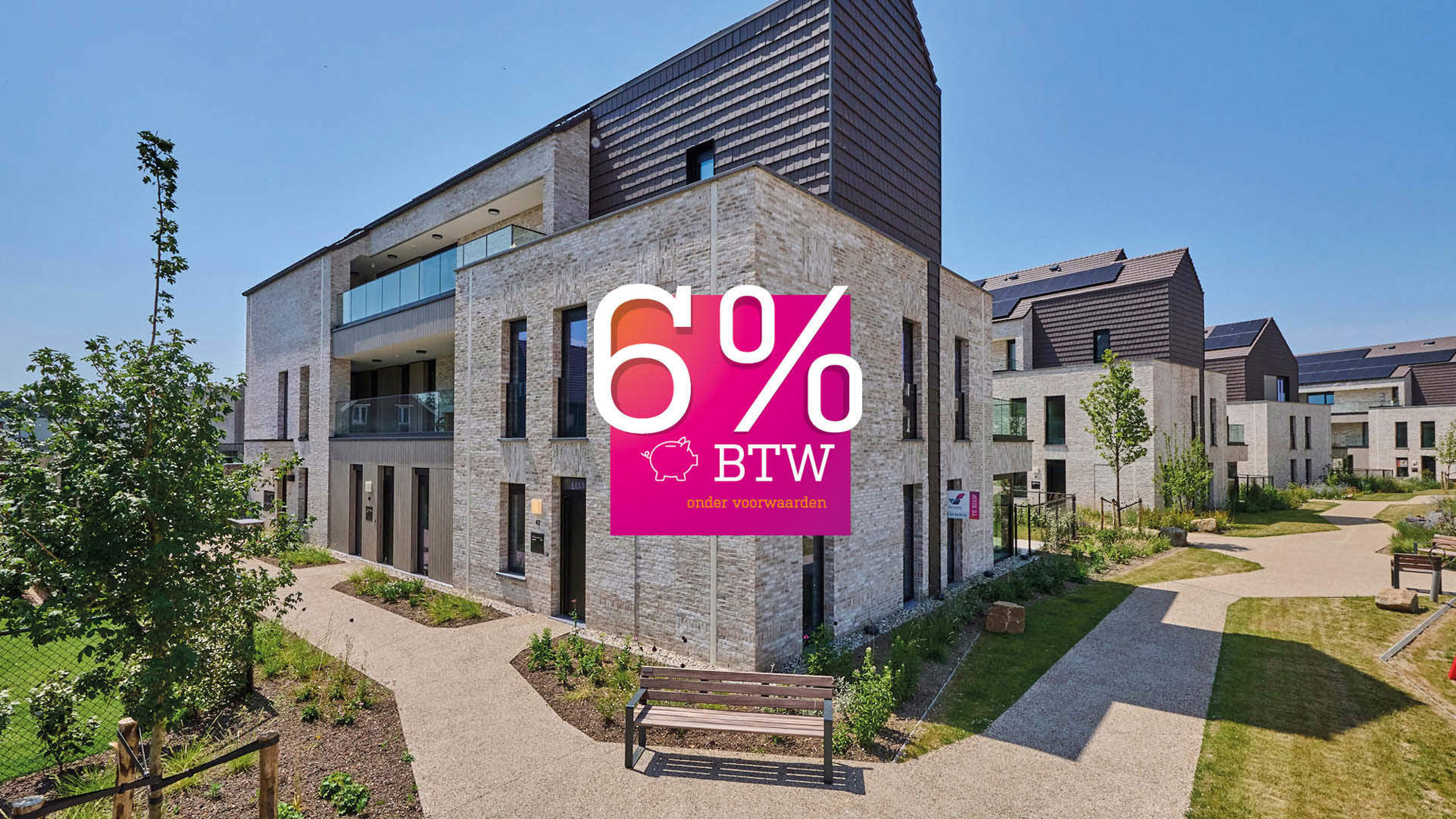 Gelijkvloers nieuwbouwappartement + privé tuintje foto {{pictureIndex}}