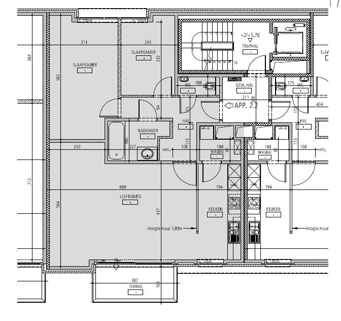 Appartement met 2 slaapkamers en autostaanplaats gelegen op de tweede verdieping in het centrum van Maasmechelen. foto 9