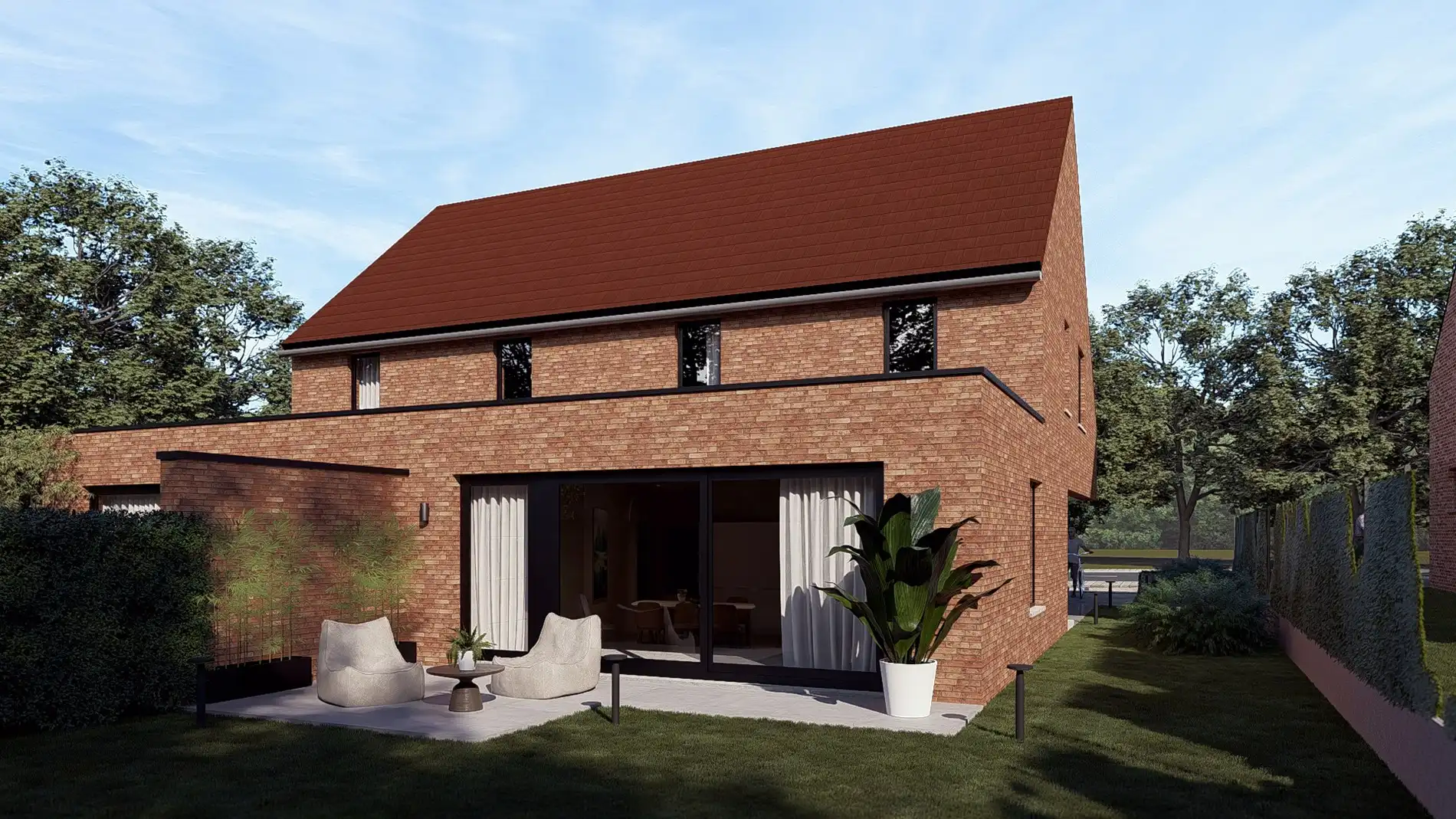 Twee nog te bouwen halfopen woningen met 3 slaapkamers, ruime zolder, garage en zonnig terras te Poelkapelle foto 3