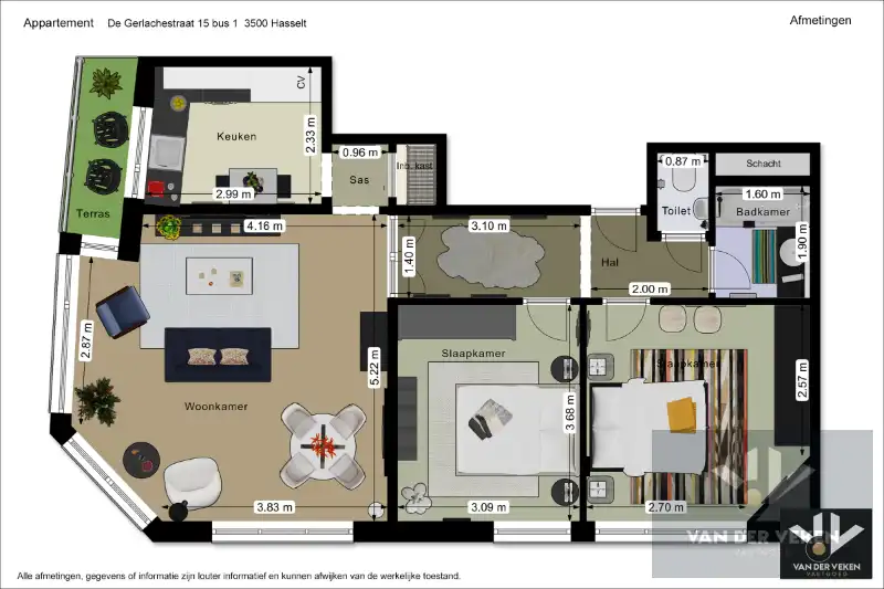 Op te frissen, lichtrijk appartement op toplocatie in bruisend Hasselt foto 12