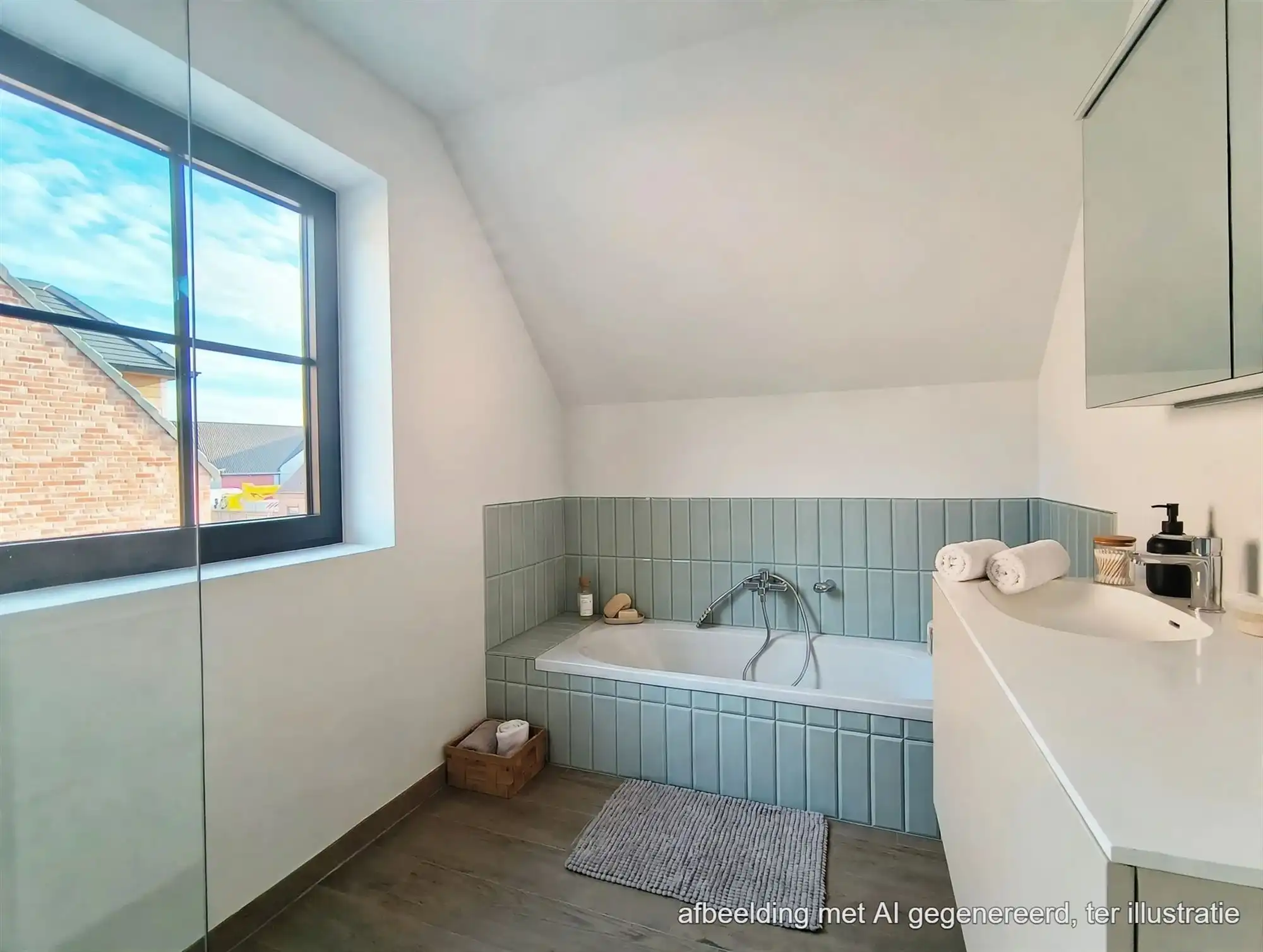 Gloednieuw wooncomfort in deze woning met 3 slaapkamers, terras, tuin en carport. foto 9