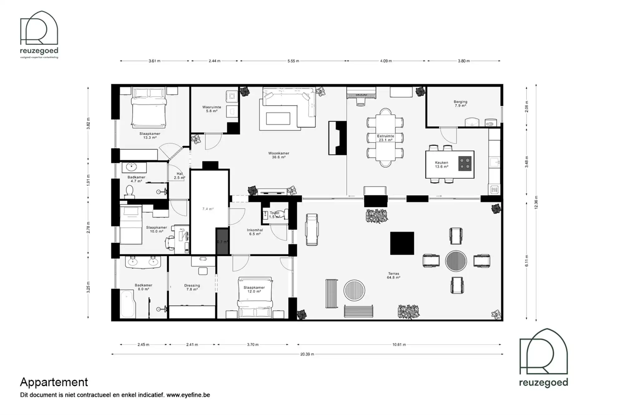 Uniek gerenoveerde penthouse (3 slaapkamers) met riant terras en prachtig zicht over Mechelen foto 29