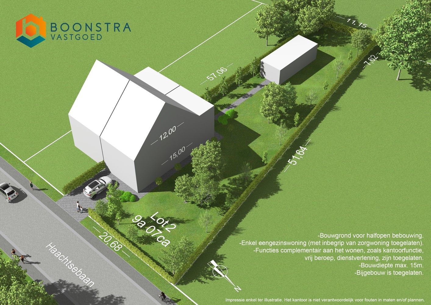 Bouwgrond van 907 m² voor halfopen bebouwing te Putte foto {{pictureIndex}}