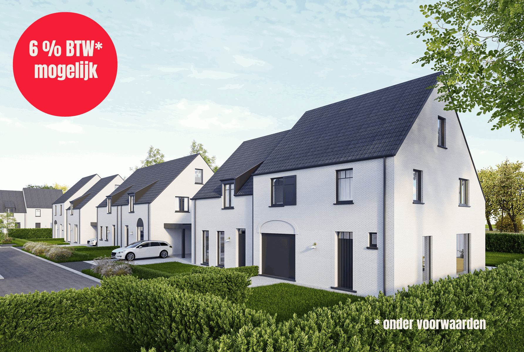 Moderne nieuwbouwwoning vlakbij de Groene 62 in Gistel. foto {{pictureIndex}}