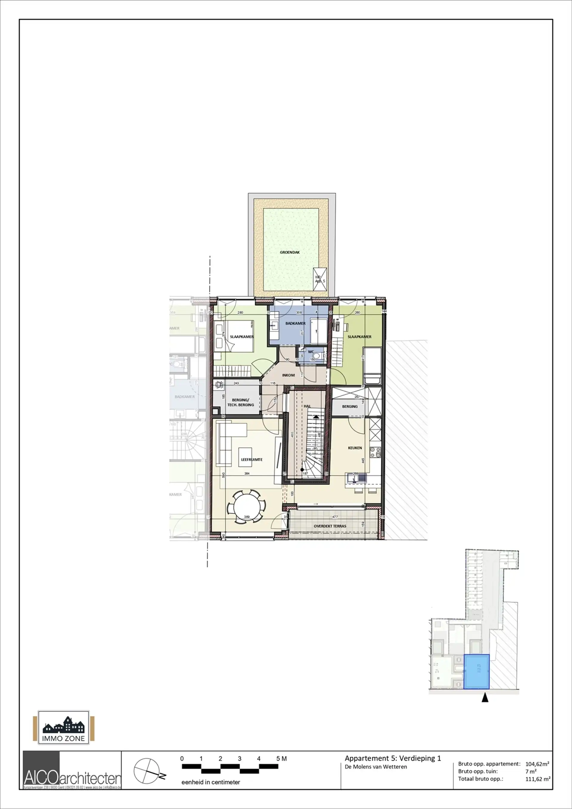 Nieuwbouw 2 slaapkamer appartement in centrum Wetteren foto 2