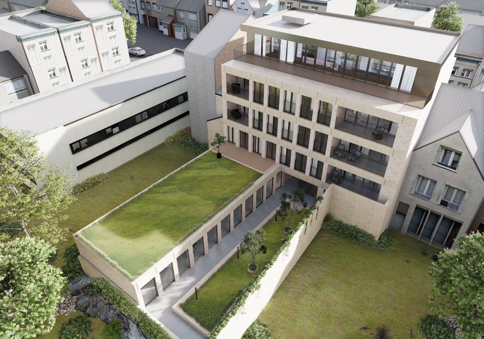 NIEUWBOUW PENTHOUSE (134m² + 50m²) MET PRACHTIG ZICHT EN RUIME TERRASSEN foto 2