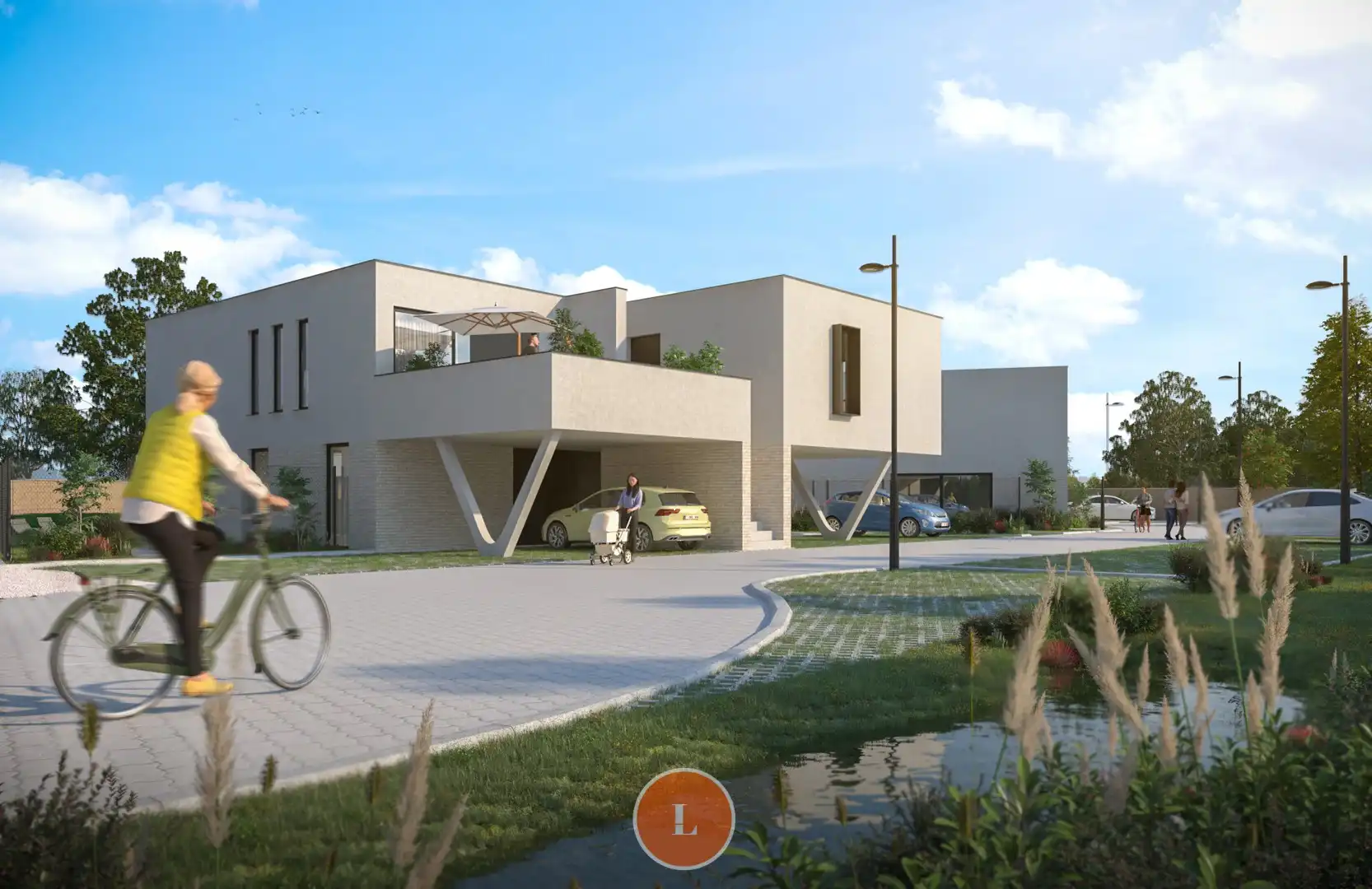 Nieuwbouw gelijkvloers urban appartement met tuin, terras en parkeerplaats foto 2