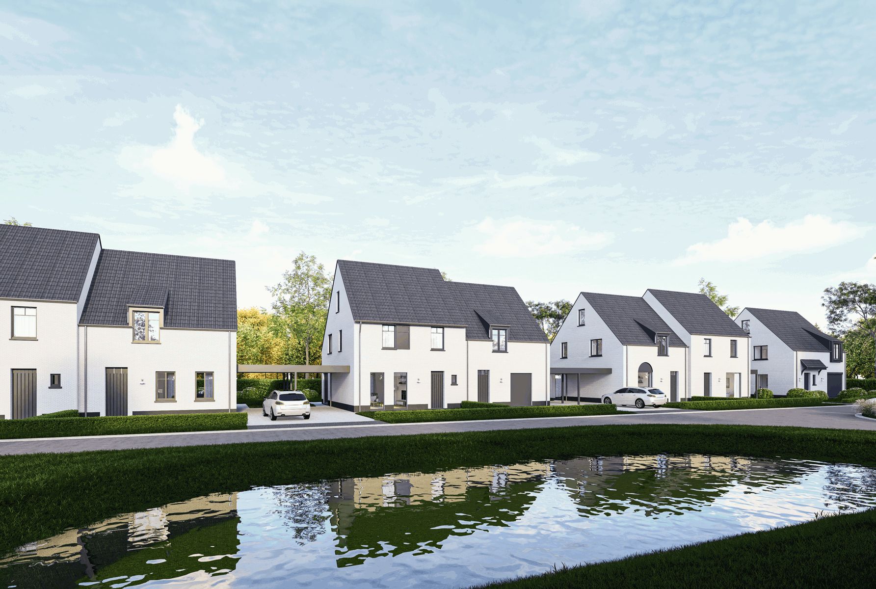 Ruime nieuwbouwwoning op een unieke locatie in Gistel. foto {{pictureIndex}}