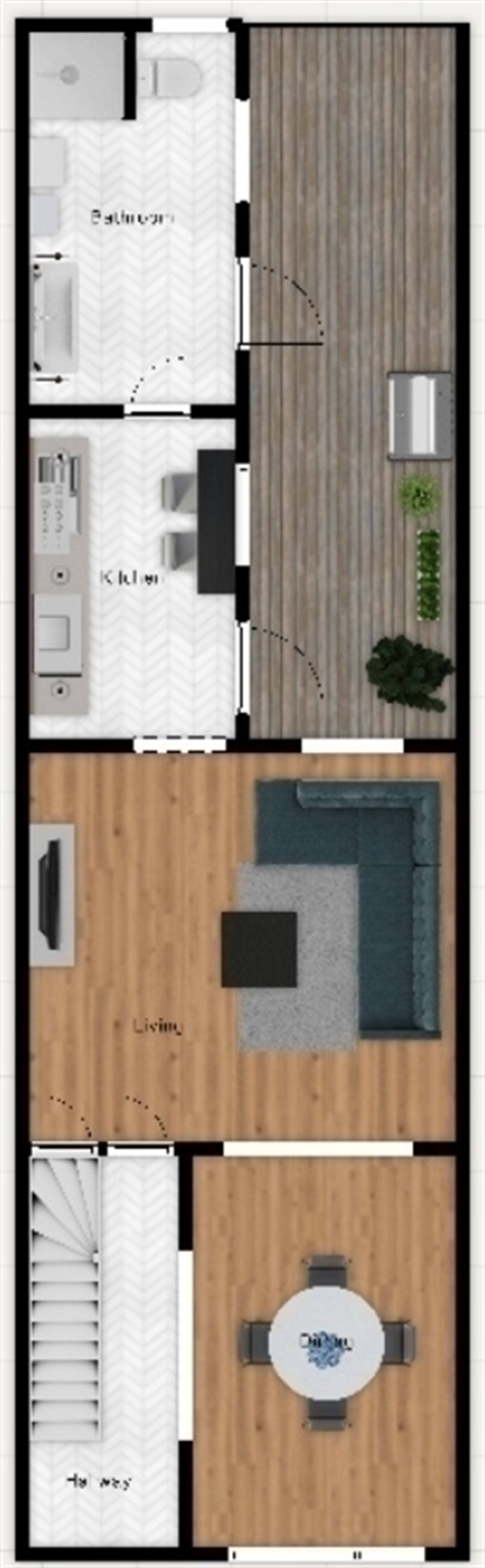 Te renoveren woning met achteruitgang in de tuin. foto 21