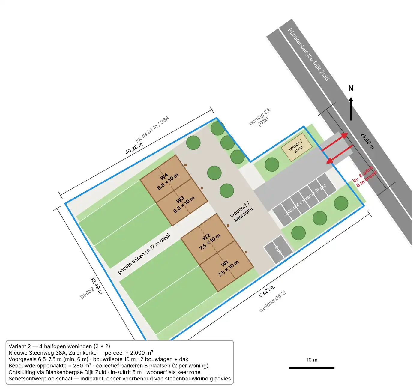 Mooi perceel PROJECTGROND (± 2.000m2) te koop voor een 4à5-tal woningen in Zuienkerke (Brugge)! foto 6