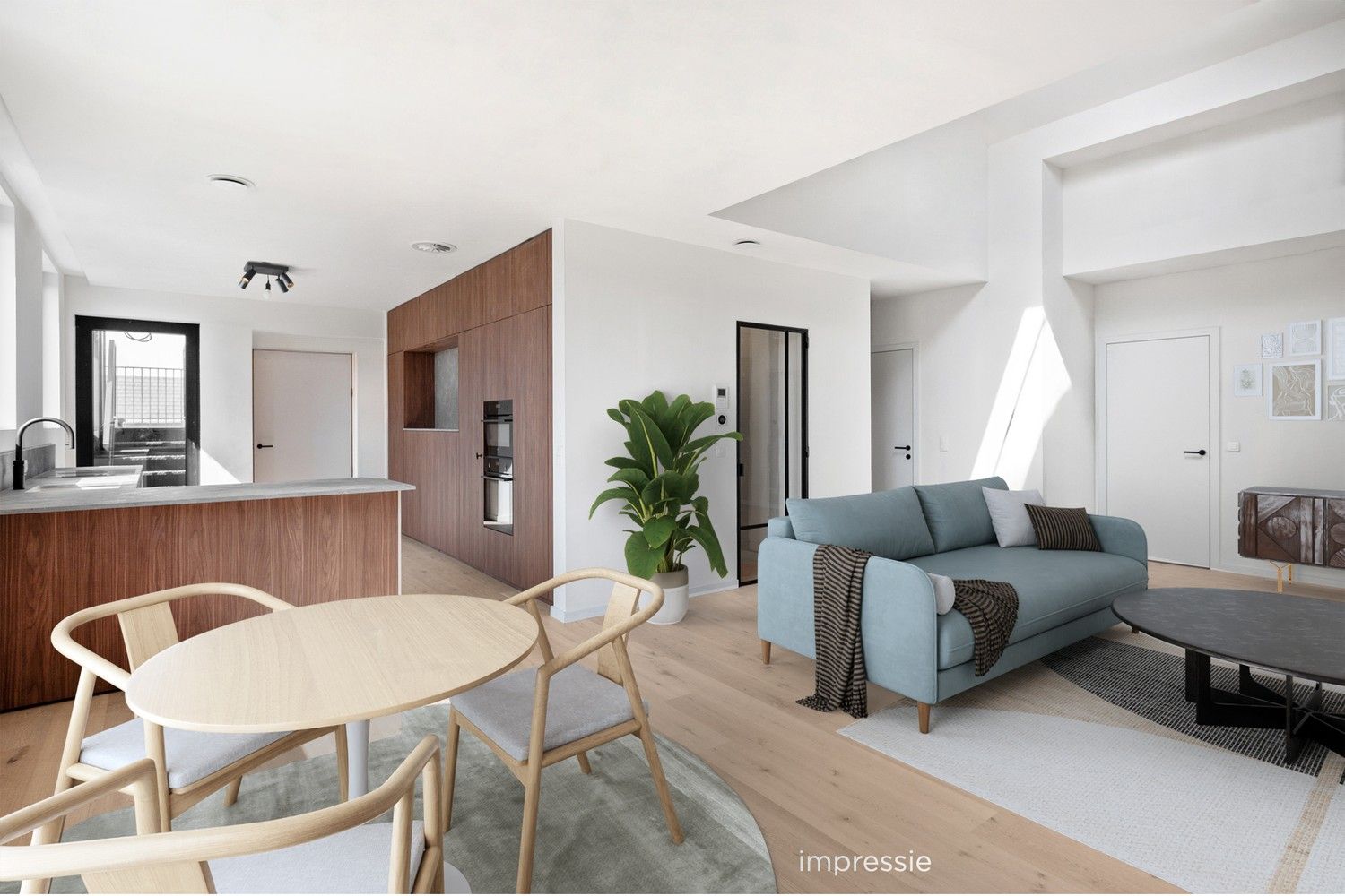Uitzonderlijk dakappartement met 2 slaapkamers, bureau en een terras van 40m²! foto {{pictureIndex}}