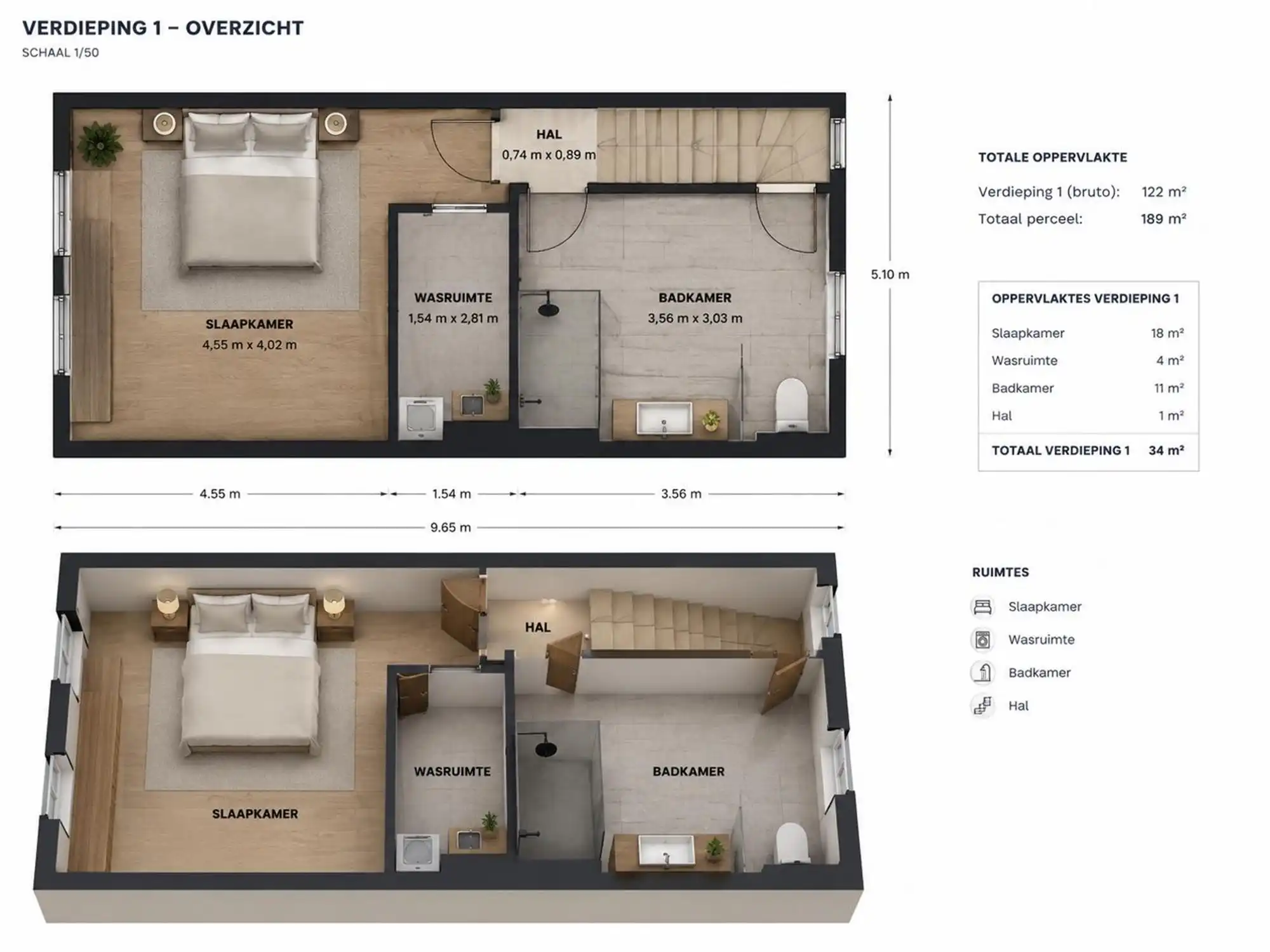 Ruime stadswoning, 2 á 3 slaapkamers, EPC-B en zonnepanelen foto 25