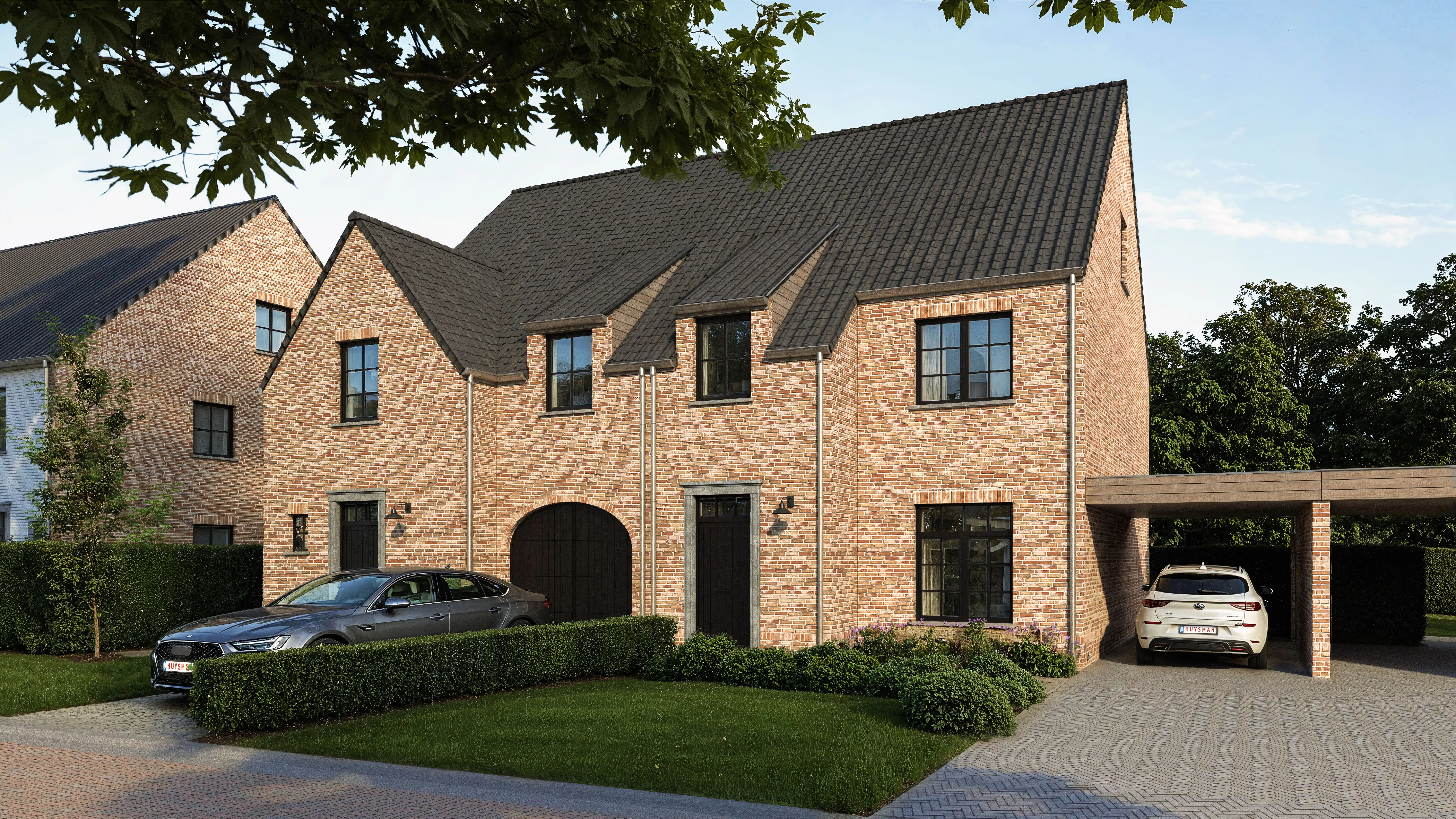 Evergem, Boordekens - rustiek nieuwbouwwoning met inpandige garage. foto {{pictureIndex}}